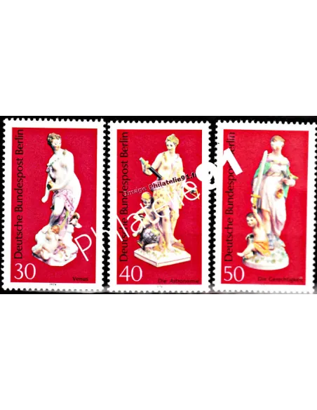 Timbres neufs de BERLIN - n°  442 à 444 - Thématique : art