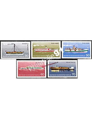 Timbres neufs de BERLIN - n°  447 à 451 - Thématique : bateaux