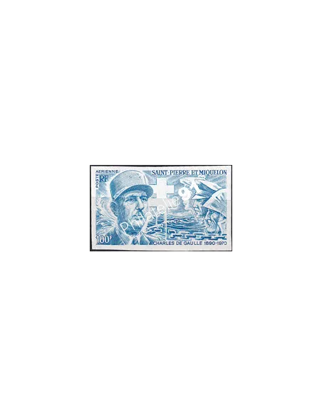 St-Pierre et Miquelon, PA n° 53, essai de couleur, timbres Dom-Tom