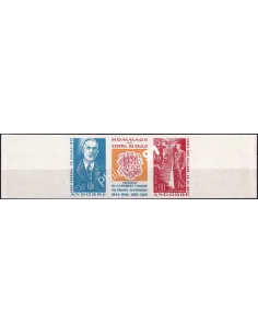 Andorre Français, n° 399Aa, Triptyque ND, Collection timbres Dom-Tom