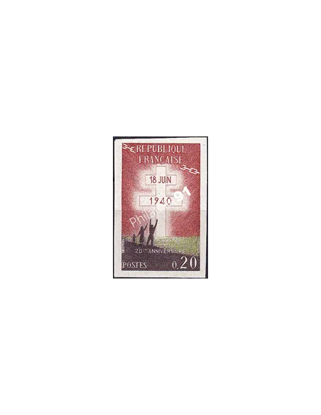 France, n° 1264a, non dentelé, timbres France