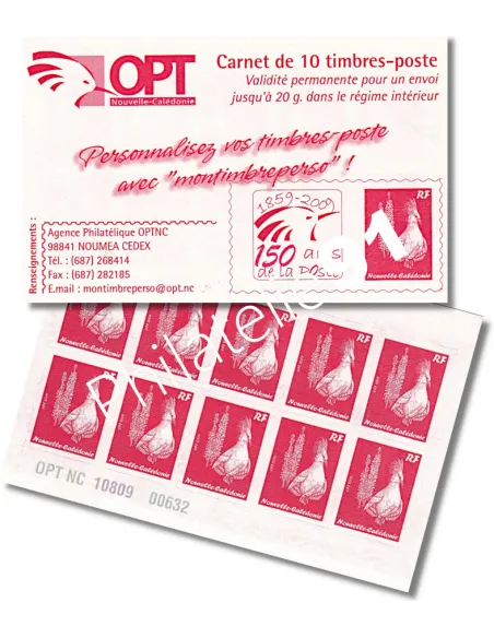 Nouvelle-Calédonie, Carnet n° C1084A, Collection timbres Dom-Tom