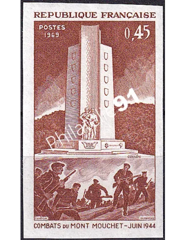 France, n° 1604, essai de couleur, timbres France