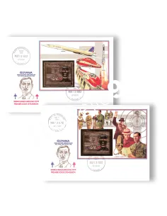 Guyana, n° 2493, BF dentelé + ND sur enveloppes 1er Jour, Monde