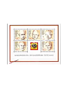 Timbres d'ALLEMAGNE - RFA - Bloc n° 17 - Présidents