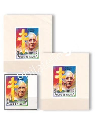 Haute-Volta, n° 413 ND + 2 épreuves, timbres Colonies françaises