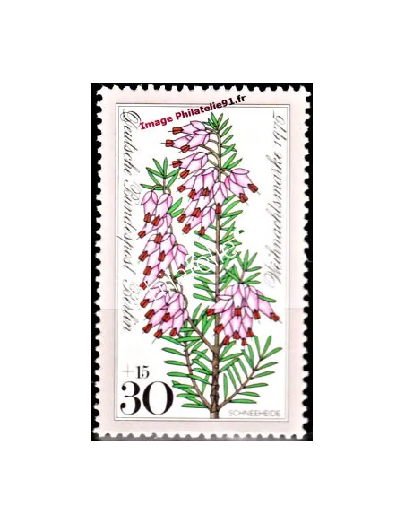 Timbre de BERLIN n° 479 - Thématique : fleur et noël.