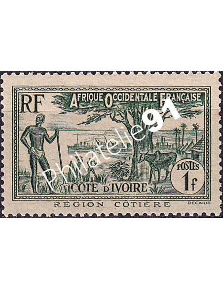 Cote d'Ivoire, n° 124 charnière, Timbres colonies françaises