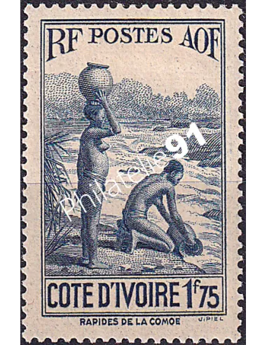 Cote d'Ivoire, n° 127A, Timbres colonies françaises