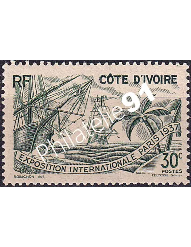 Cote d'Ivoire, n° 134 charnière, Timbres colonies françaises