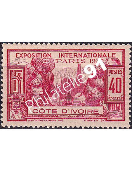 Cote d'Ivoire, n° 135 charnière, Timbres colonies françaises
