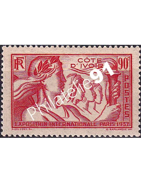 Cote d'Ivoire, n° 137 charnière, Timbres colonies françaises