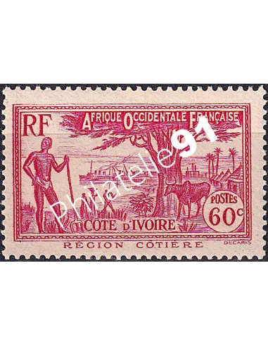 Cote d'Ivoire, n° 154, Timbres colonies françaises