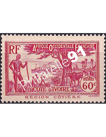 Cote d'Ivoire, n° 154, Timbres colonies françaises