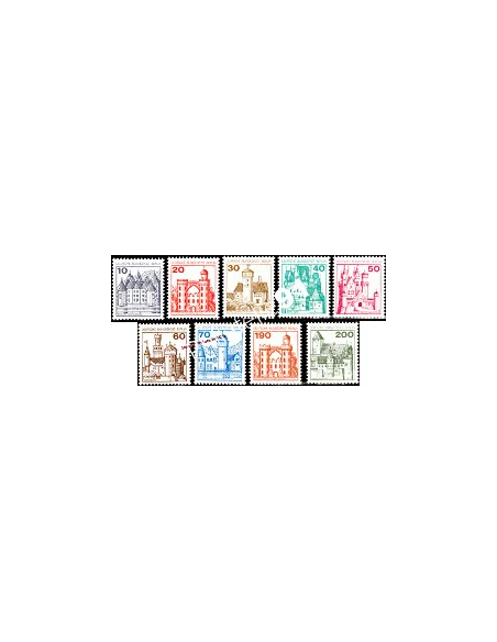 Timbres neufs de BERLIN - n°  496 à 502 - Thématique : Monuments