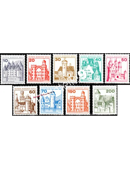 Timbres neufs de BERLIN - n°  496 à 502 - Thématique : Monuments