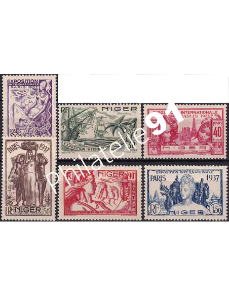 NIGER, n° 57 à 62 charnière, Timbres des Colonies françaises