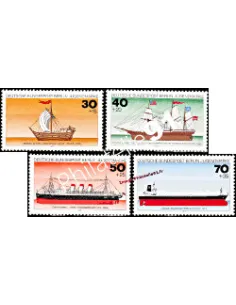 Timbres neufs de BERLIN - n°  505 à 508 - Thématique : Bateaux