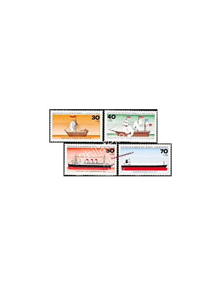 Timbres neufs de BERLIN - n°  505 à 508 - Thématique : Bateaux