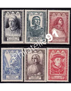 Timbres de France n°765 à 770, Célébrités, collection timbres France