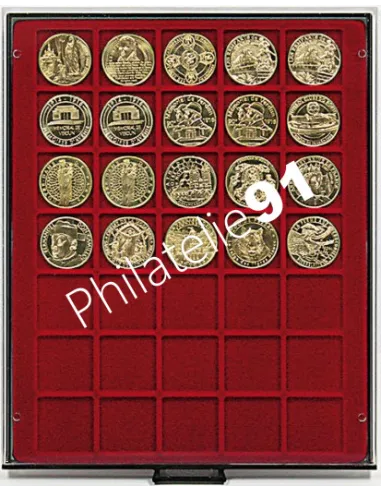 LINDNER - Box monnaies pour monnaies sous capsules, numimatique