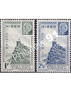 NIGER, n° 93 à 94 charnière, Timbres des Colonies françaises