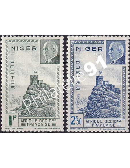 NIGER, n° 93 à 94 charnière, Timbres des Colonies françaises