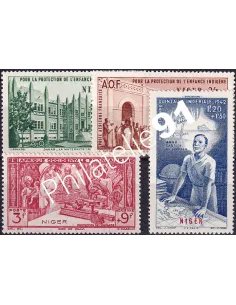 NIGER, PA n° 6 à 9, Timbres des Colonies françaises