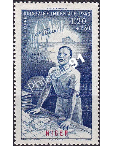 NIGER, PA n° 9 charnière, Timbres des Colonies françaises