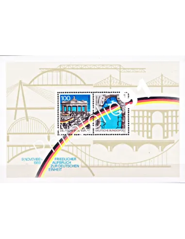 Timbres d'ALLEMAGNE - RFA - BF n° 21 - Chute du Mur de Berlin