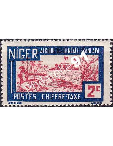 NIGER, Timbre-taxe n° 9 charnière, Timbres des Colonies françaises