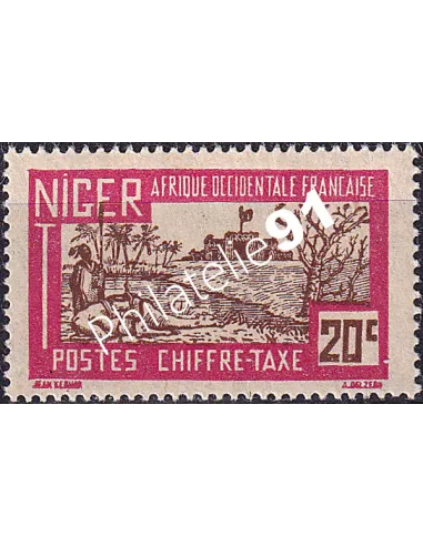 NIGER, Timbre-taxe n° 14, Timbres des Colonies françaises