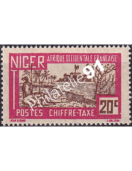 NIGER, Timbre-taxe n° 14, Timbres des Colonies françaises