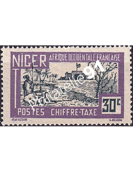 NIGER, Timbre-taxe n° 16, Timbres des Colonies françaises