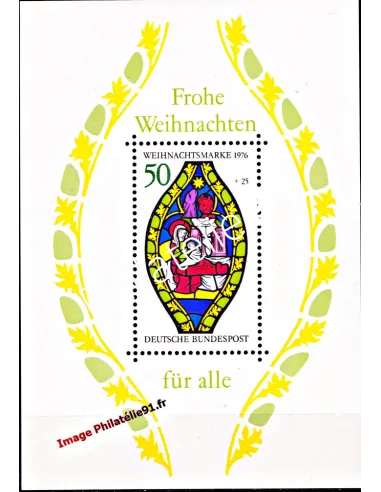 ALLEMAGNE - RFA - BF n° 12 - Noël - Vitrail
