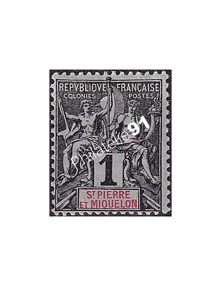 St-Pierre et Miquelon, n° 59 charnière, Timbres Colonies