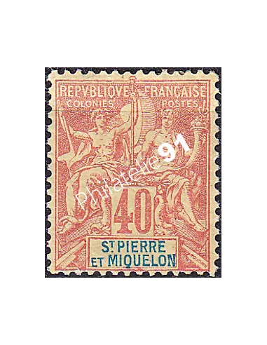 St-Pierre et Miquelon, n° 68 charnière, Timbres Colonies