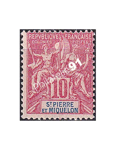 St-Pierre et Miquelon, n° 73 charnière, Timbres Colonies