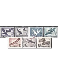Timbres neufs d’Autriche n° PA 54 à 60, Thématique oiseaux