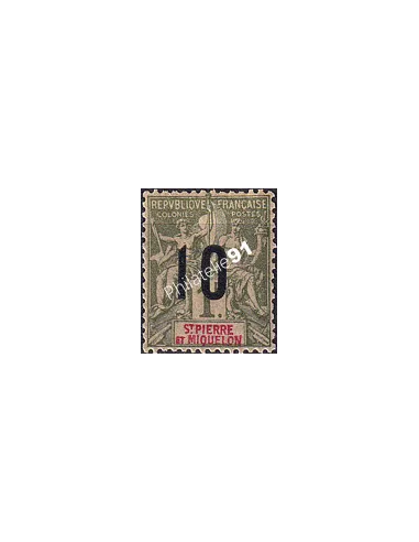 St-Pierre et Miquelon, n° 104 charnière, Timbres Colonies