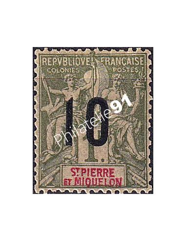 St-Pierre et Miquelon, n° 104 charnière, Timbres Colonies