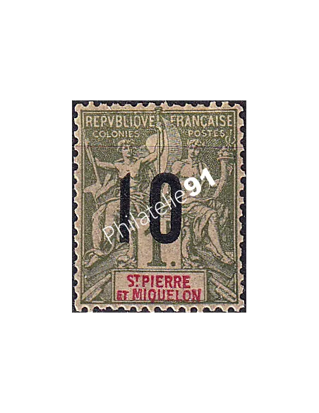 St-Pierre et Miquelon, n° 104 charnière, Timbres Colonies