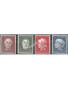Timbre: ALLEMAGNE - RFA - n°    76 à 79 - BIENFAITEURS