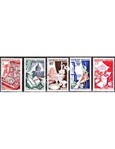 Timbres de France n° 970 à 974 - Série Métiers d'Art