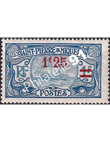 St-Pierre et Miquelon, n° 124 charnière, Timbres Colonies