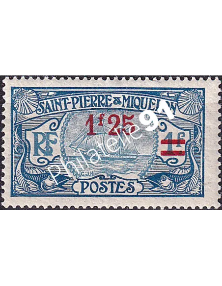St-Pierre et Miquelon, n° 124 charnière, Timbres Colonies