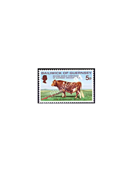 Timbre de GUERNESEY n° 61 - Taureau de Guernesey - timbres d'Europe