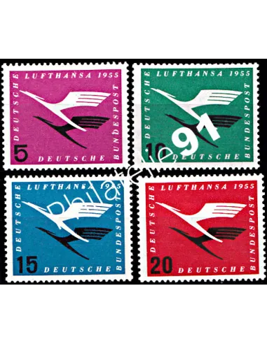 Timbres d’Allemagne - RFA - n° 81 à 84 - Réouverture de la Compagnie aérienne Lufthansa