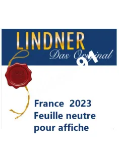Feuille neutre LINDNER pour affiche 4 timbres, matériel philatélique