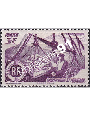 St-Pierre et Miquelon, n° 335 charnière, Timbres Colonies